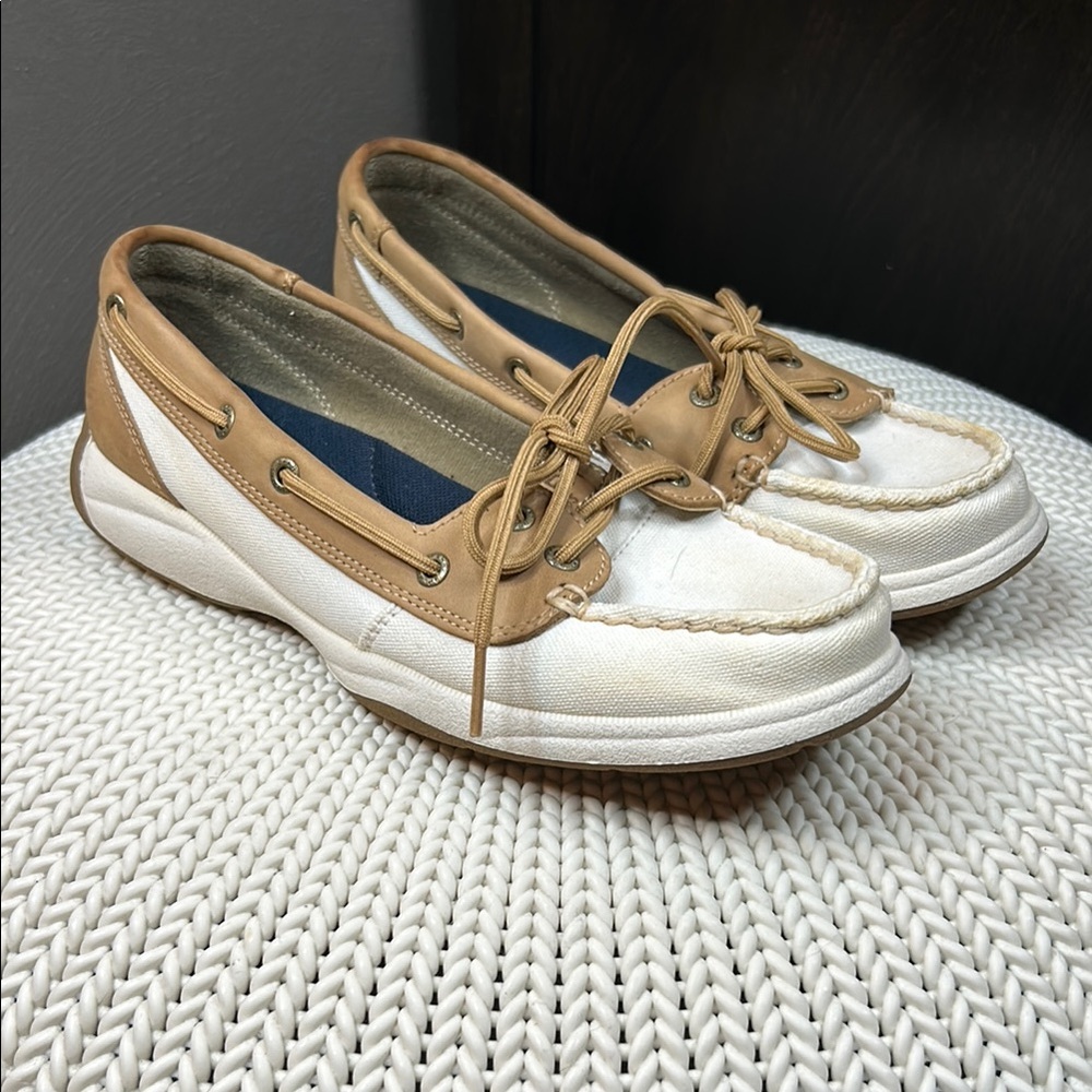 Sperry Canvas and Leather Topsider Shoes